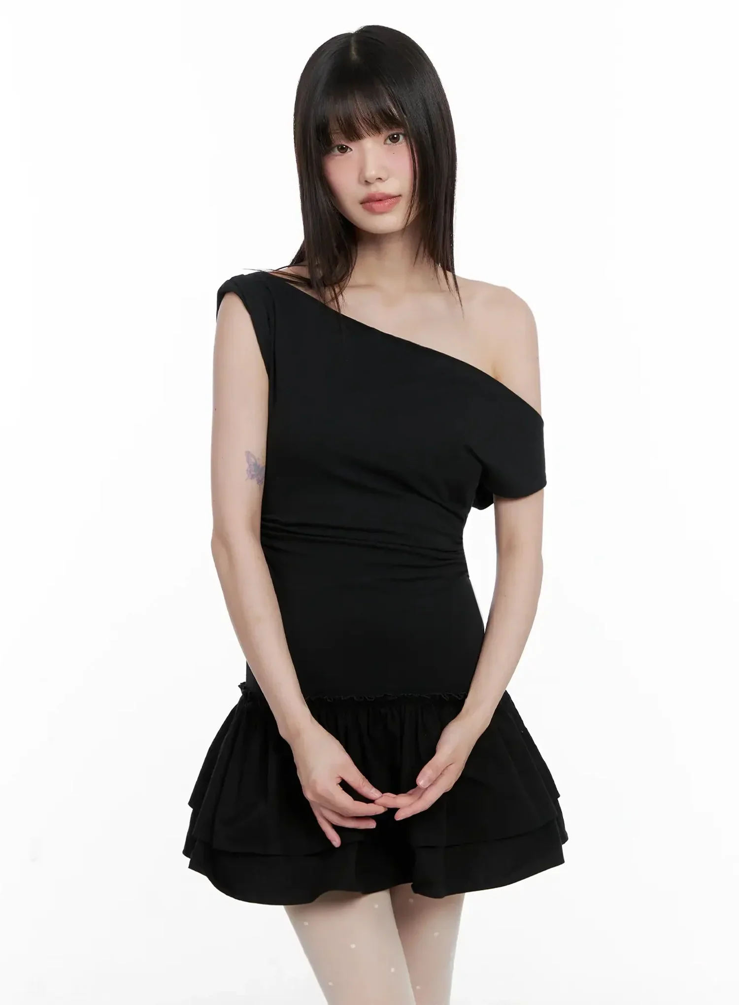 Asymmetrical Ruffle Off-Shoulder Dress IL531 - Image 7