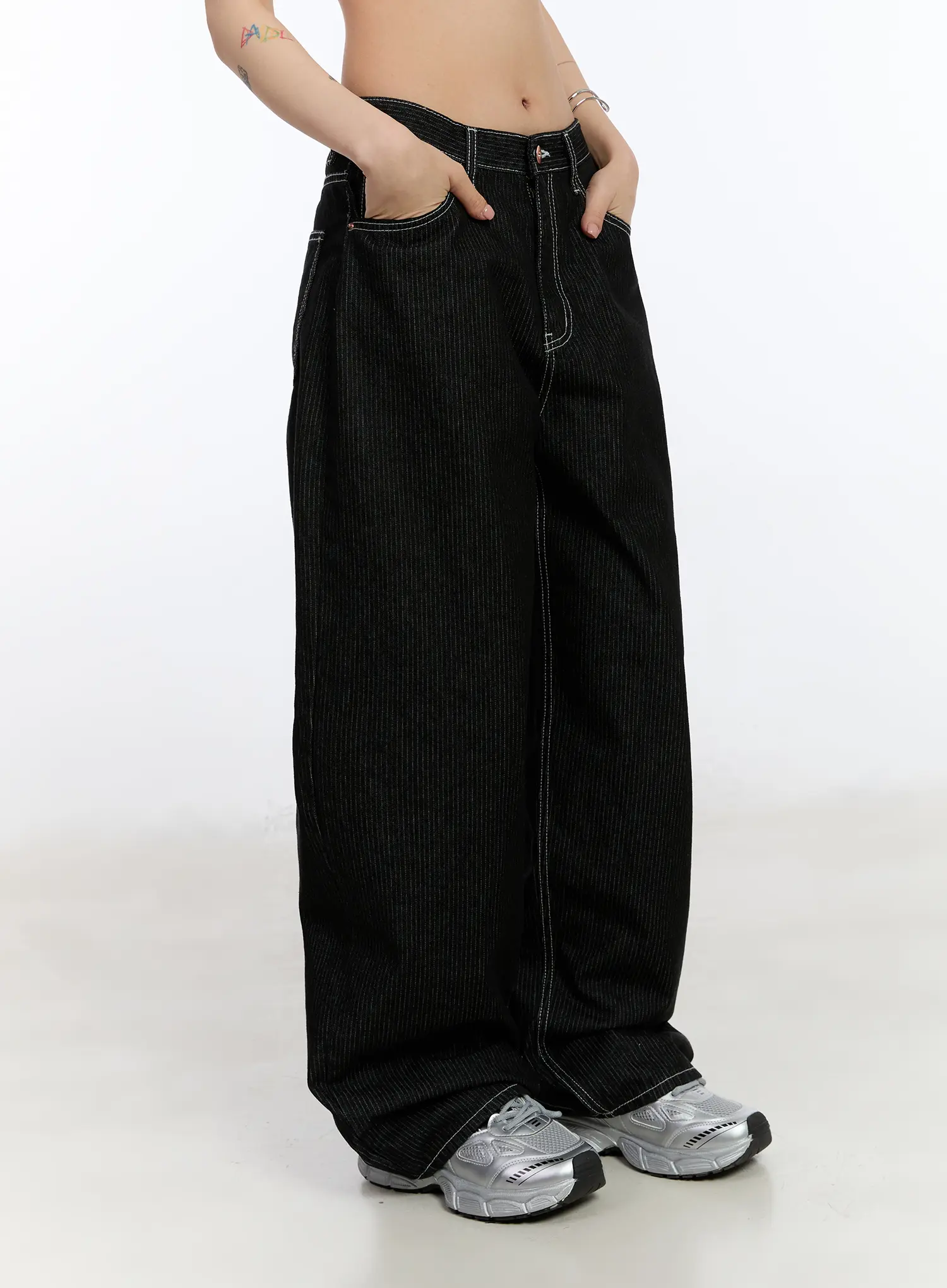 Athe Wide Stripe Jeans CA506 - Image 5