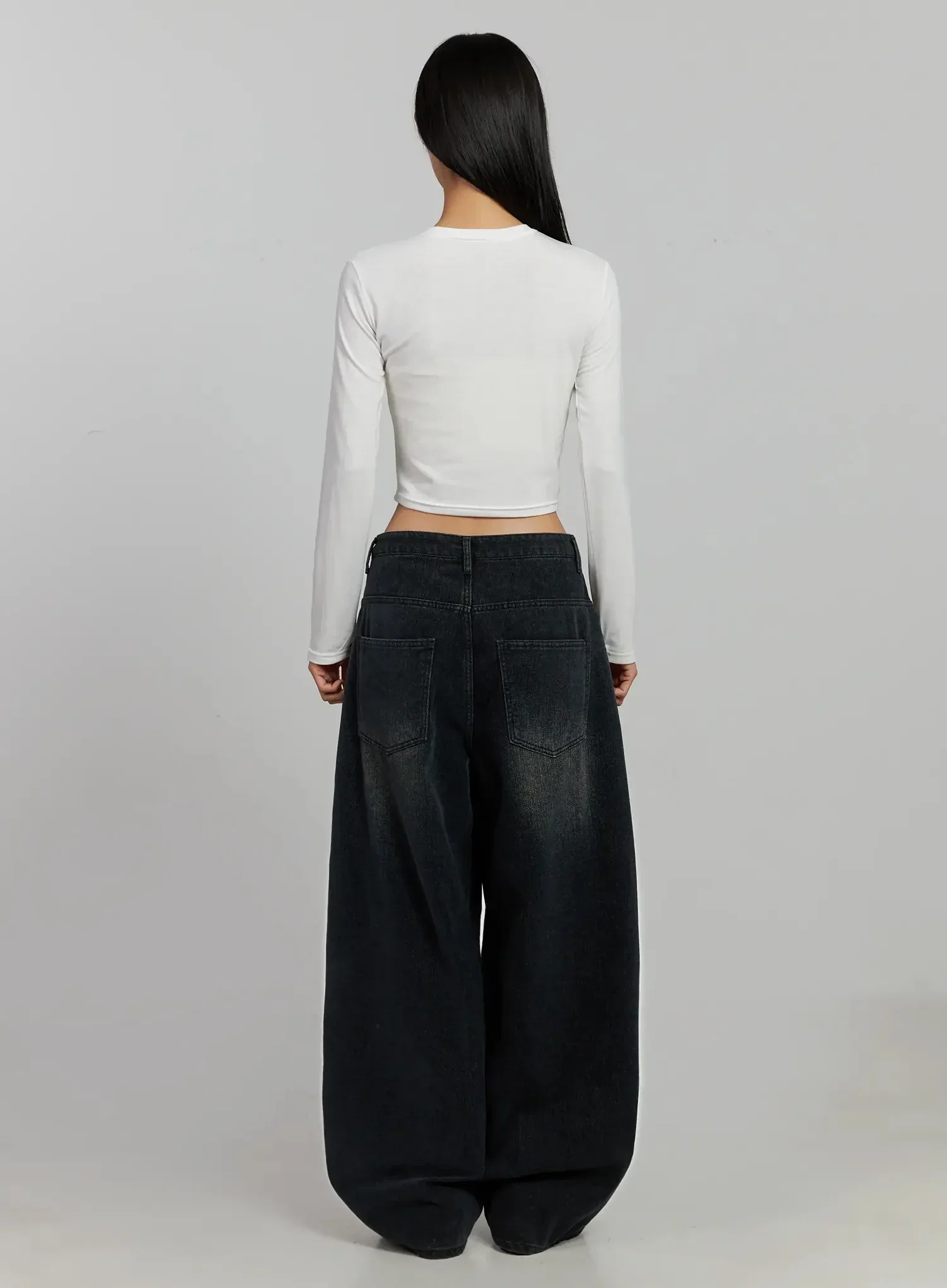 Aubree Washed Wide Jeans IJ502 - Image 10