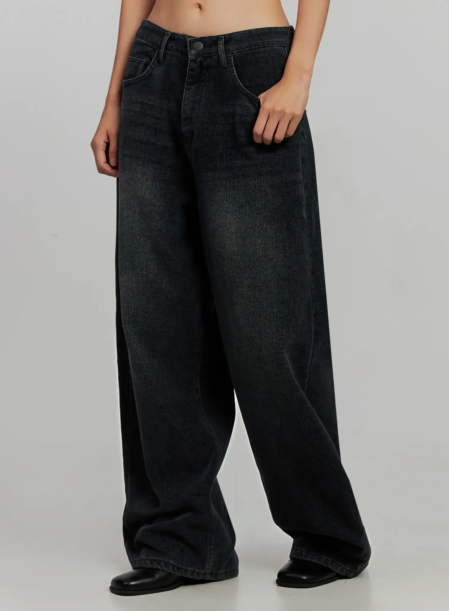 Aubree Washed Wide Jeans IJ502 - Image 6