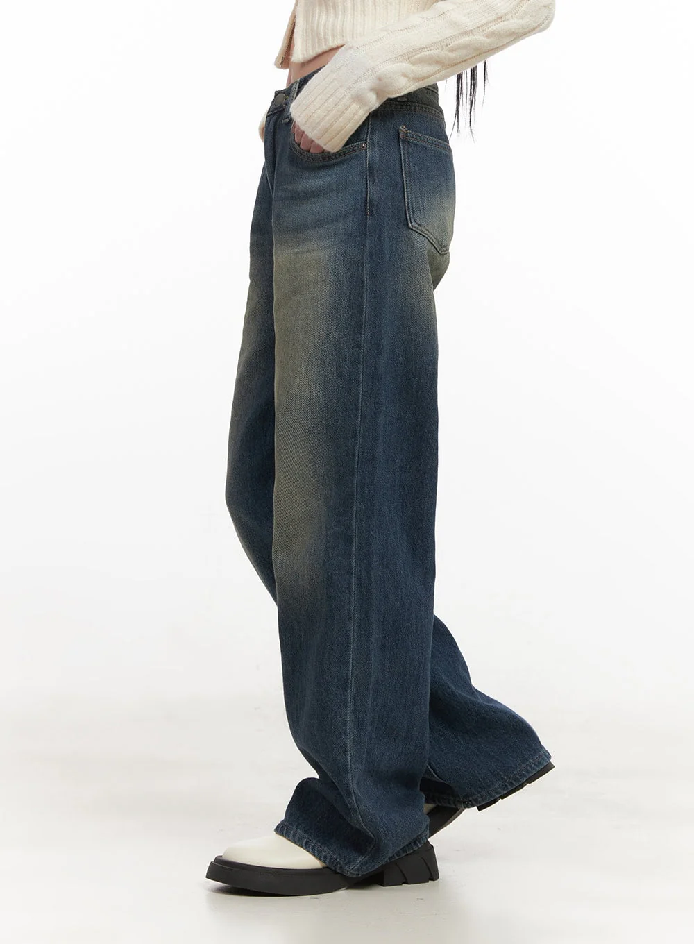 Audrey Washed Wide-Leg Jeans CJ516 - Image 5