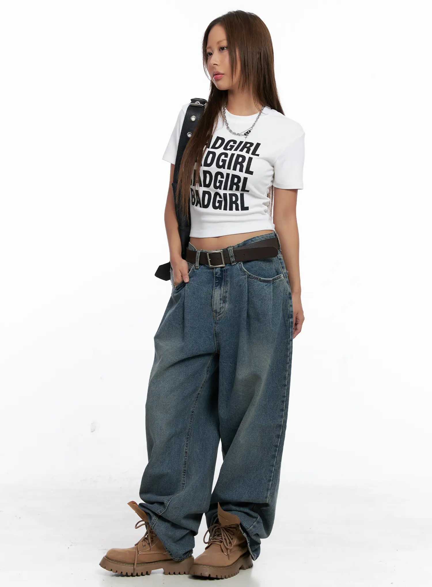 Aura Pleated Wide Jeans CS524 - Image 6