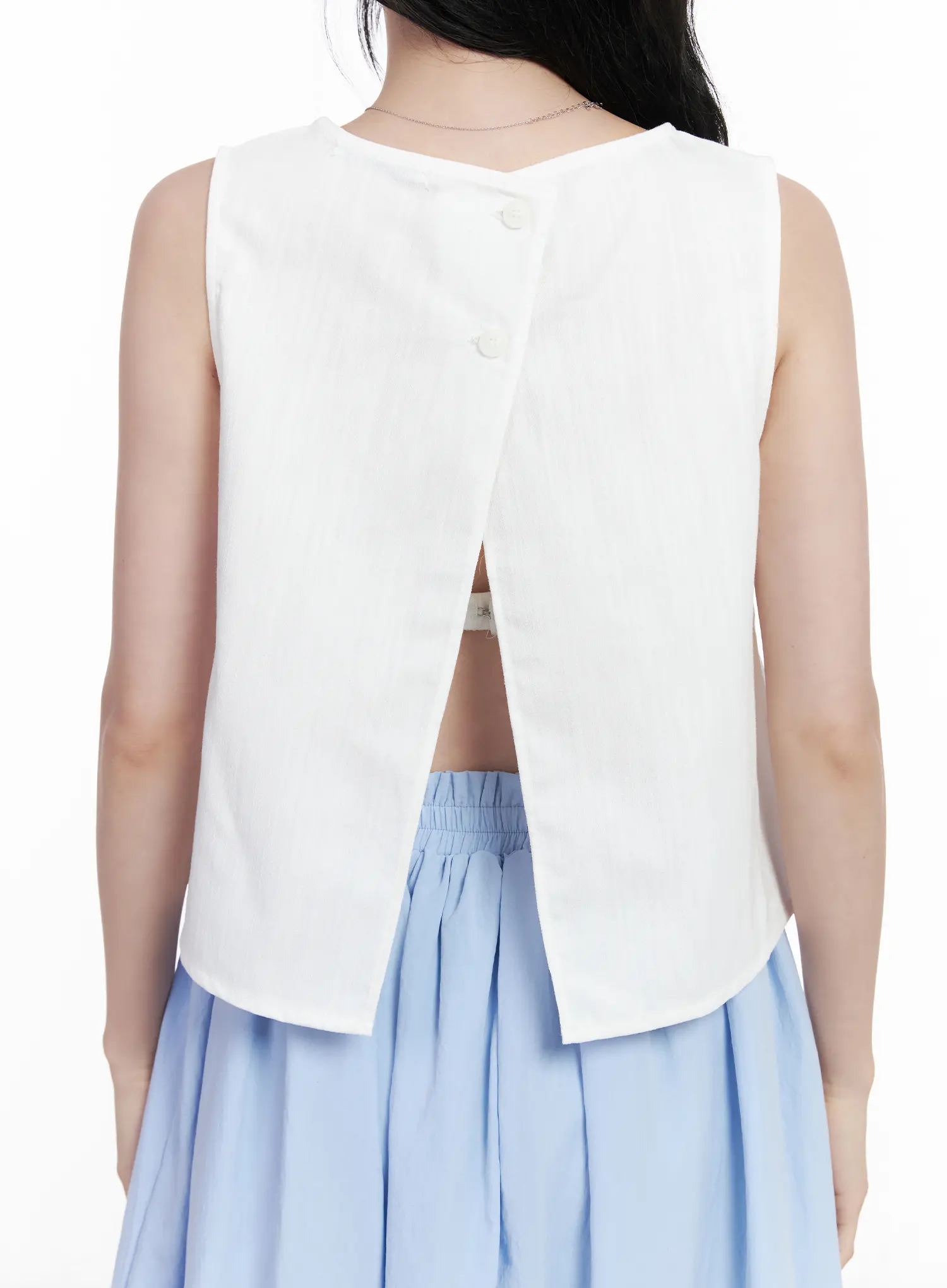 Back Button Sleeveless Top CA509 - Image 10