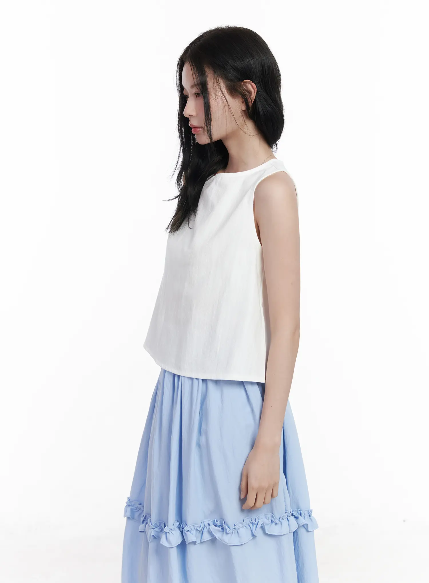 Back Button Sleeveless Top CA509 - Image 8