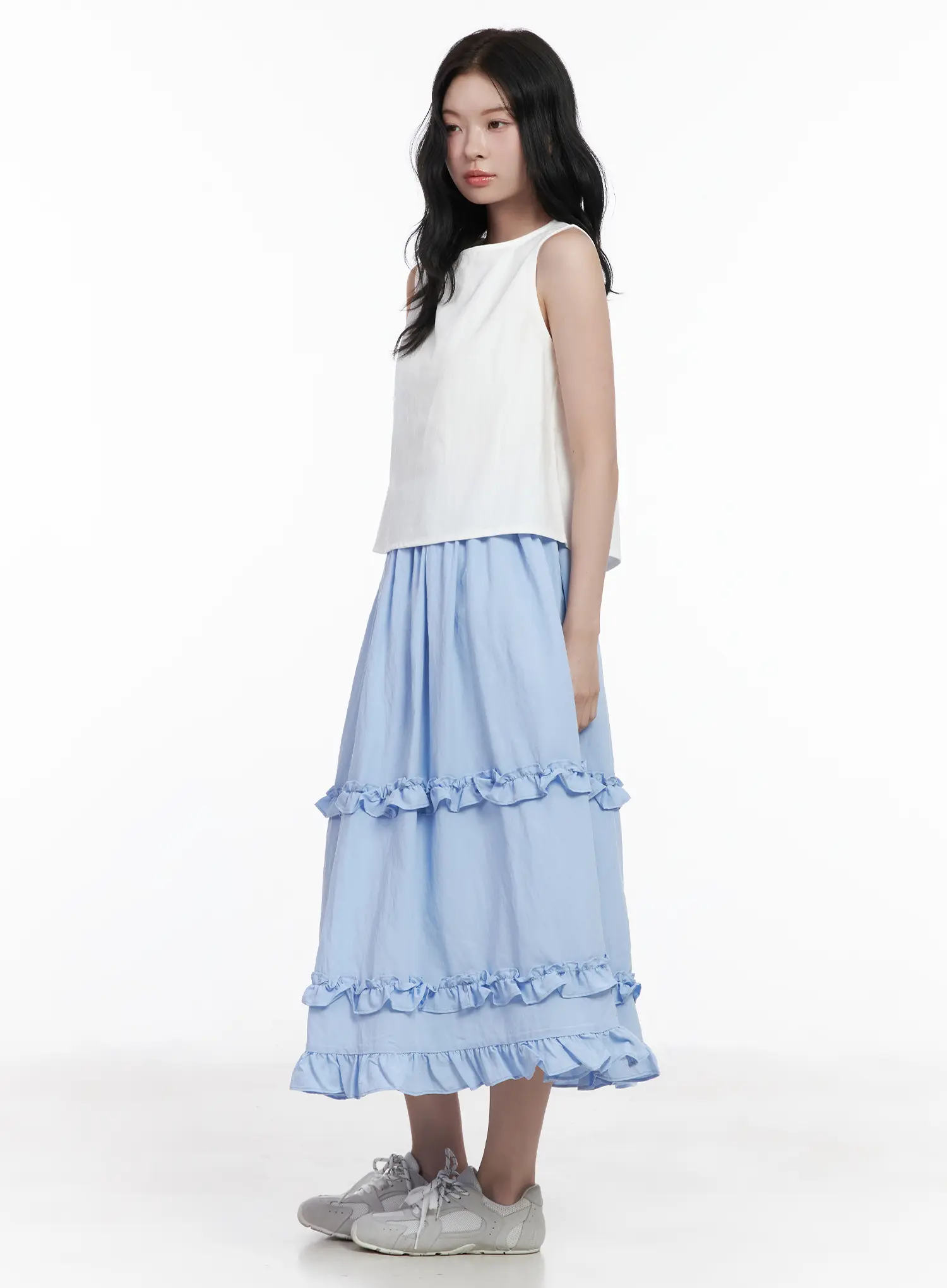 Back Button Sleeveless Top CA509 - Image 9