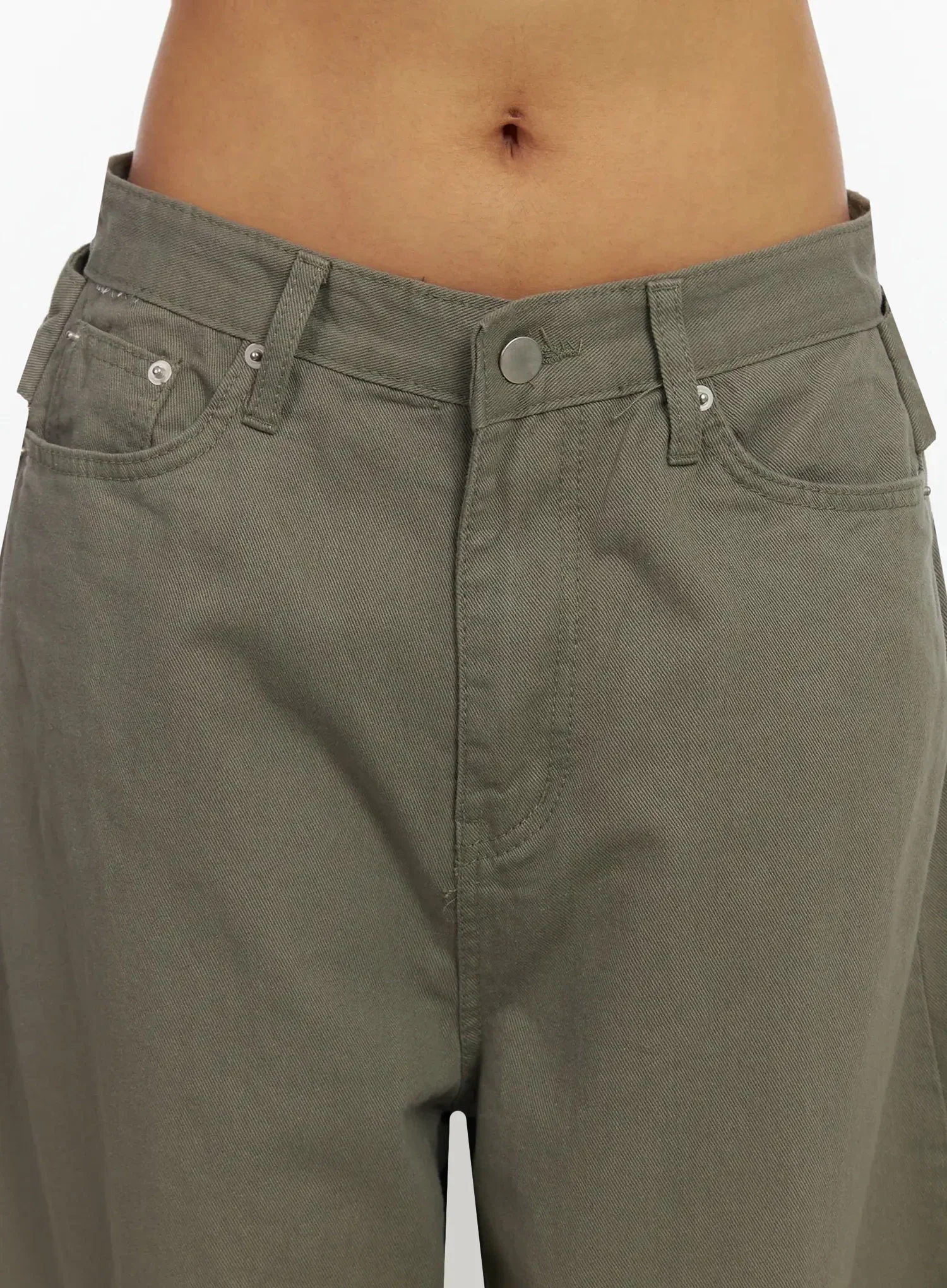 Back Corset Belt Wide-Leg Cotton Pants IA527 - Image 6