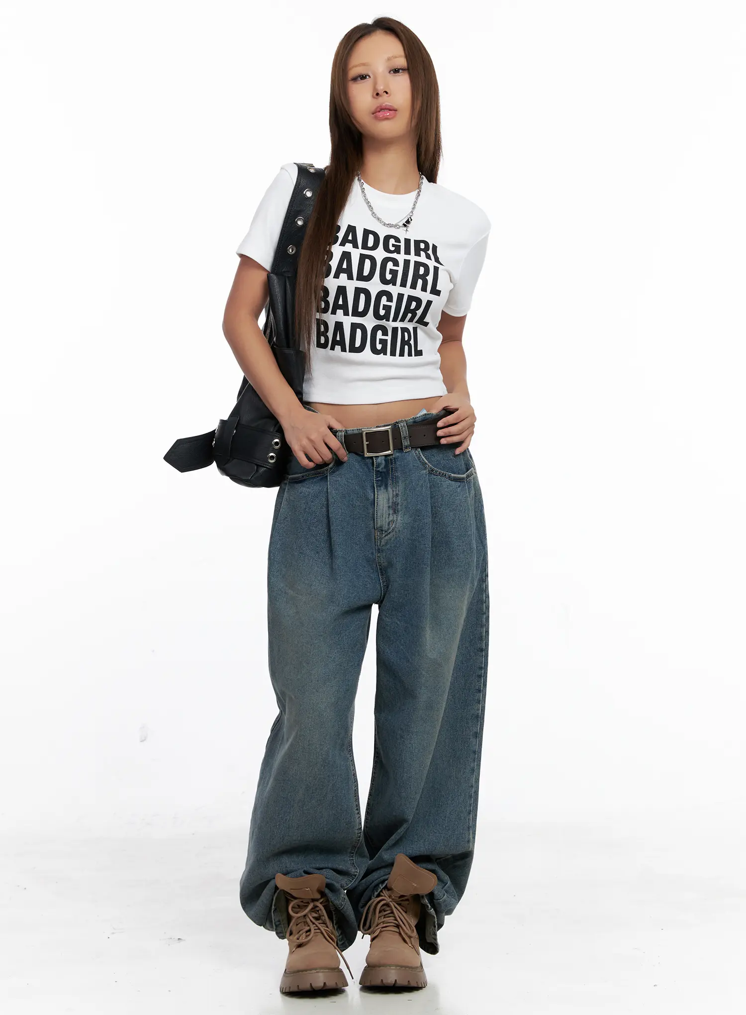 Badgirl Graphic Crop Top Tee CS524 - Image 2