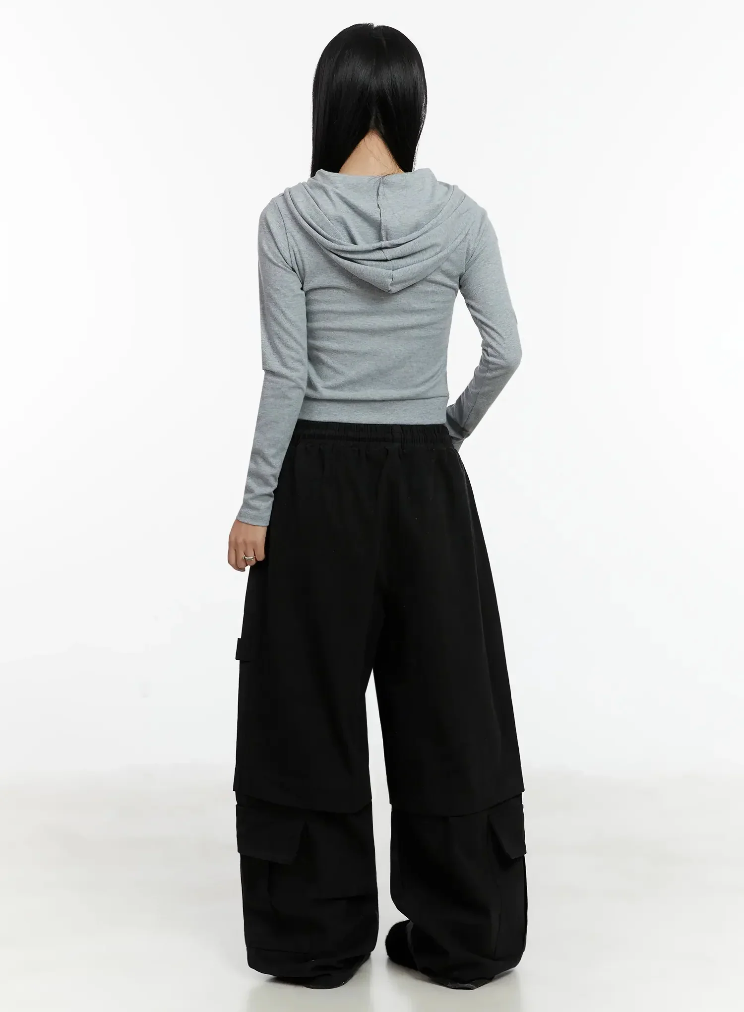 Baggy Drawstring Cargo Pants ID525 - Image 13