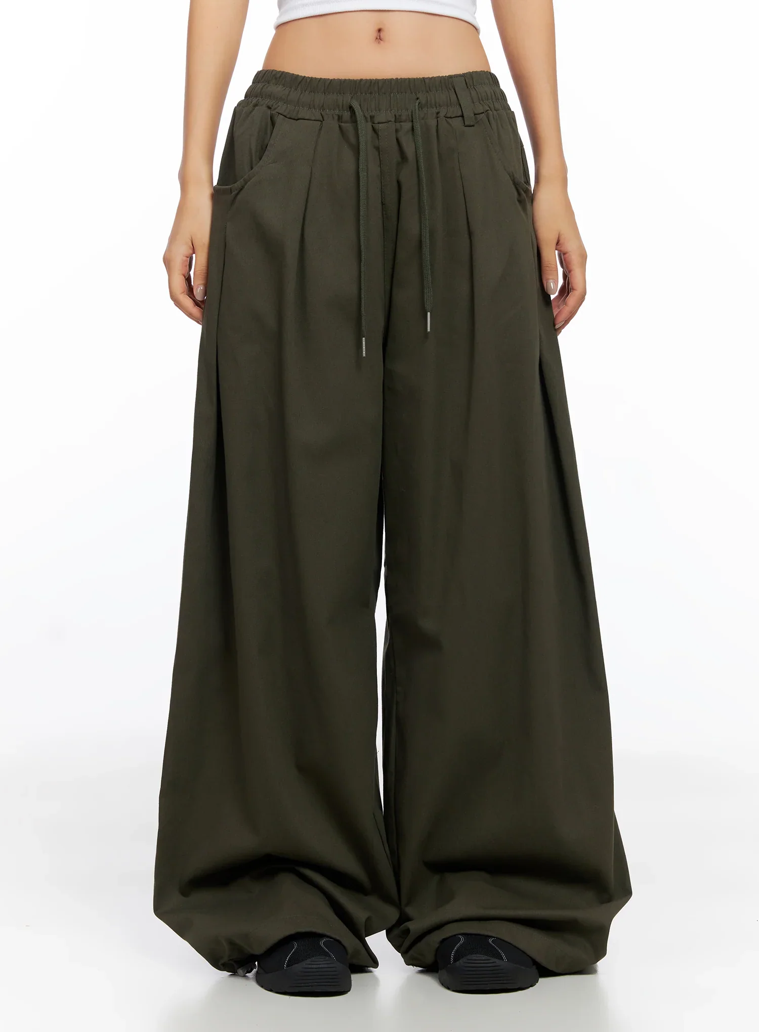 Balloon Wide Leg Cotton Pants CO515