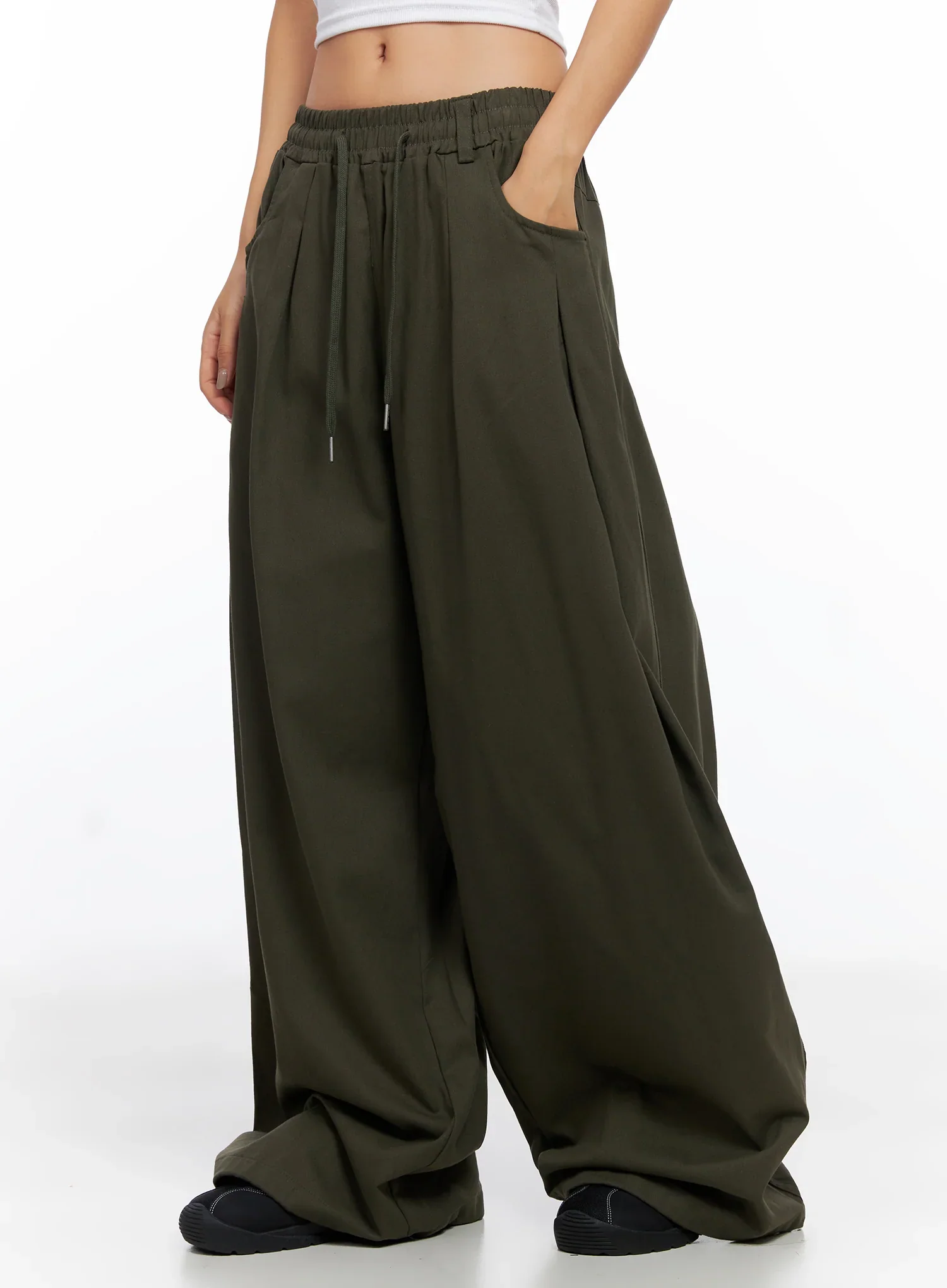 Balloon Wide Leg Cotton Pants CO515 - Image 5