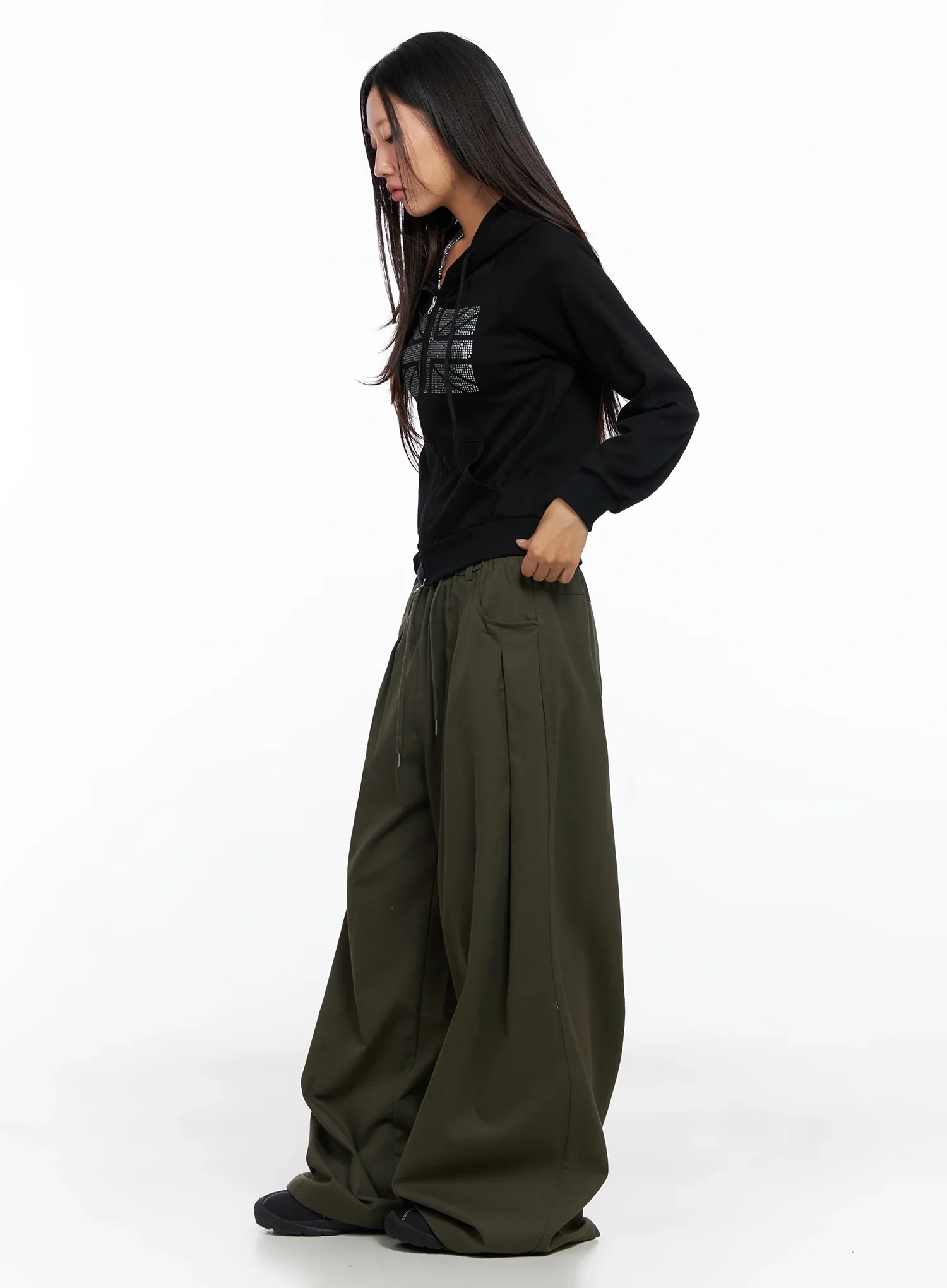 Balloon Wide Leg Cotton Pants CO515 - Image 6
