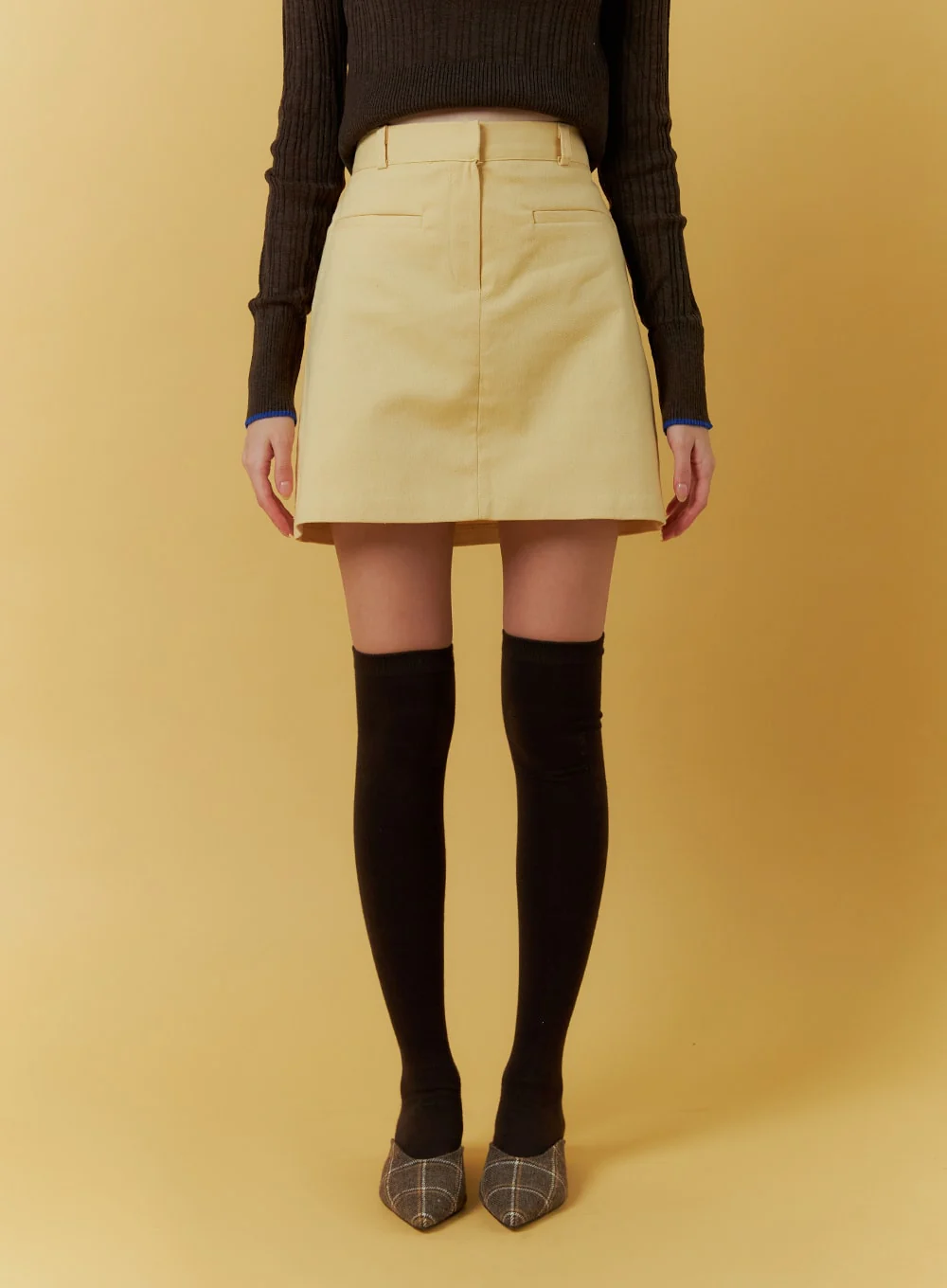 Basic Cotton Mini Skirt IF408 - Image 2