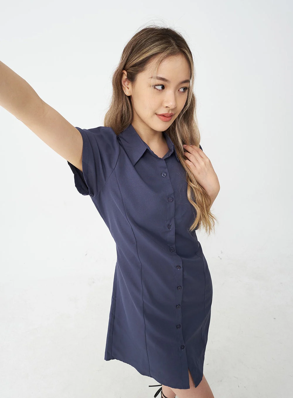 Basic Everyday Shirt Dress CJ22 - Image 10