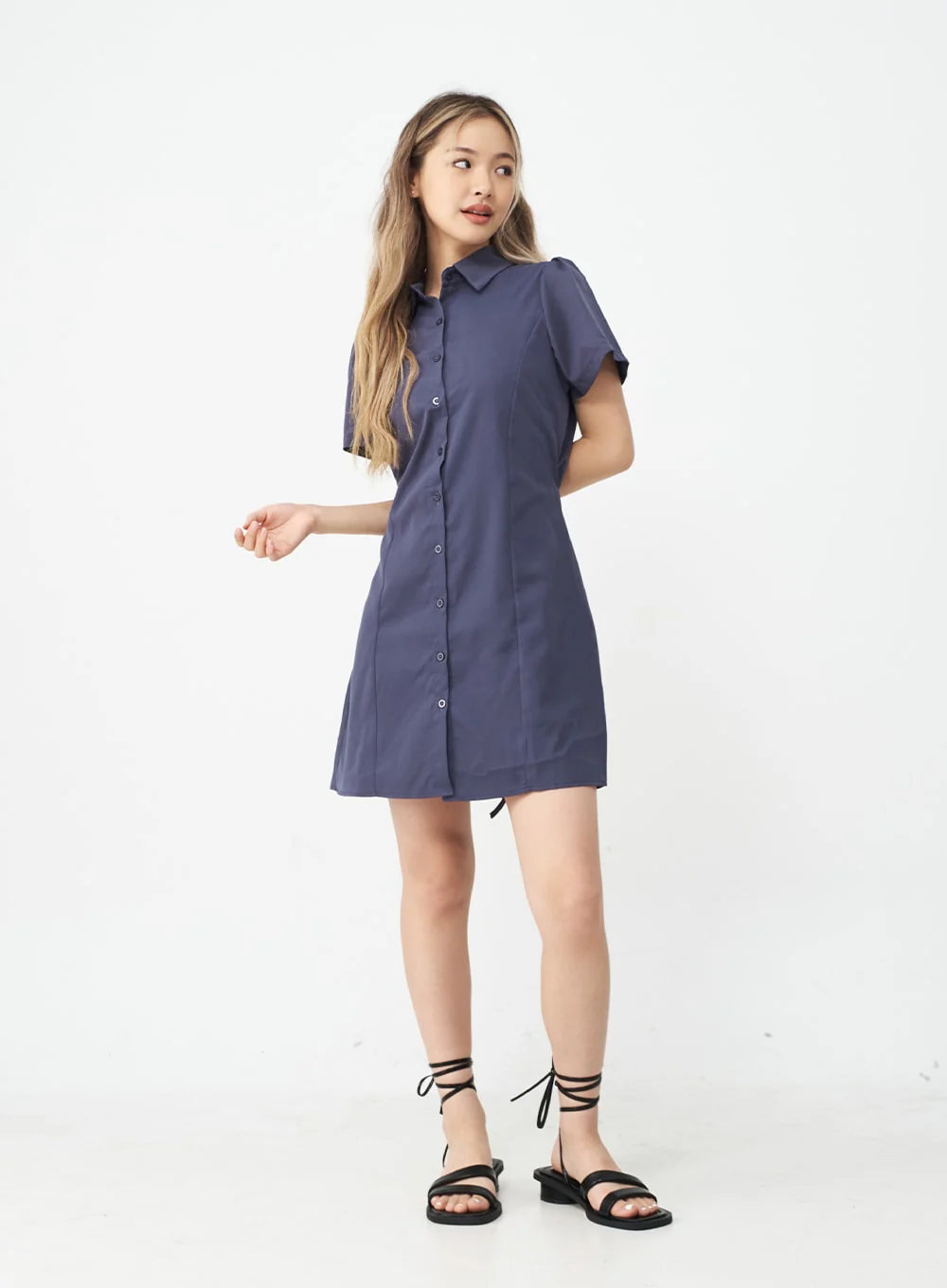 Basic Everyday Shirt Dress CJ22 - Image 13