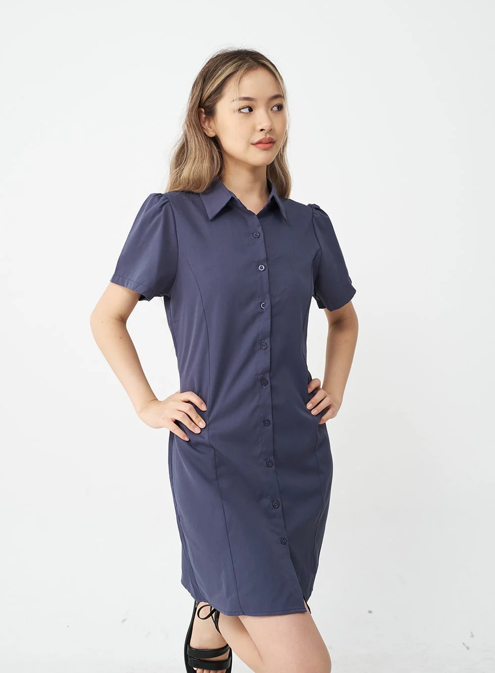 Basic Everyday Shirt Dress CJ22 - Image 5