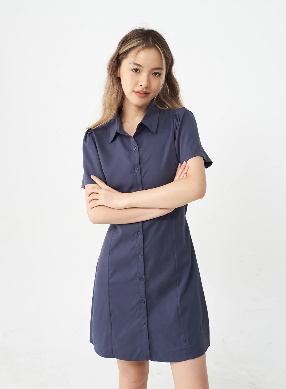 Basic Everyday Shirt Dress CJ22 - Image 9