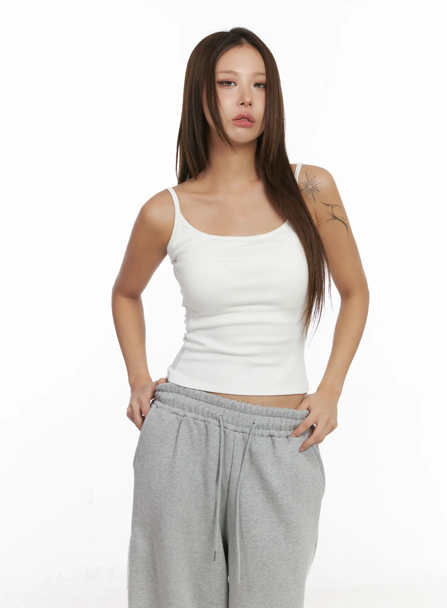 Basic Fleece Crop Tank Top CJ512 - Image 6