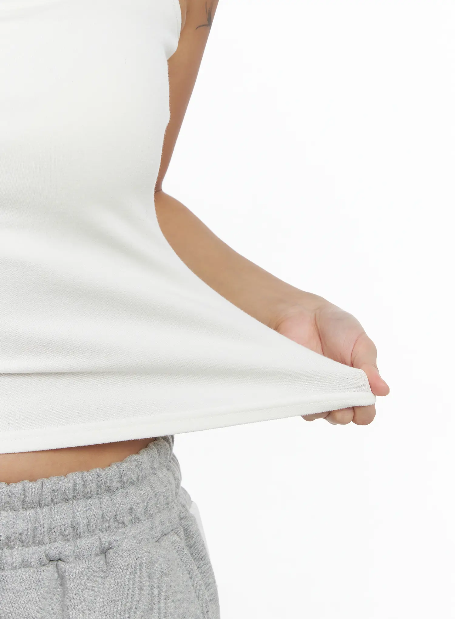 Basic Fleece Crop Tank Top CJ512 - Image 9