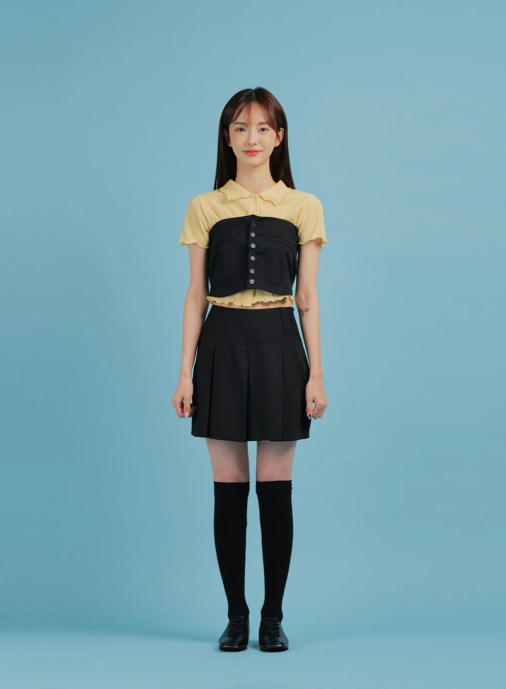 Basic Formal Pleated Mini Skirt BA27 - Image 12
