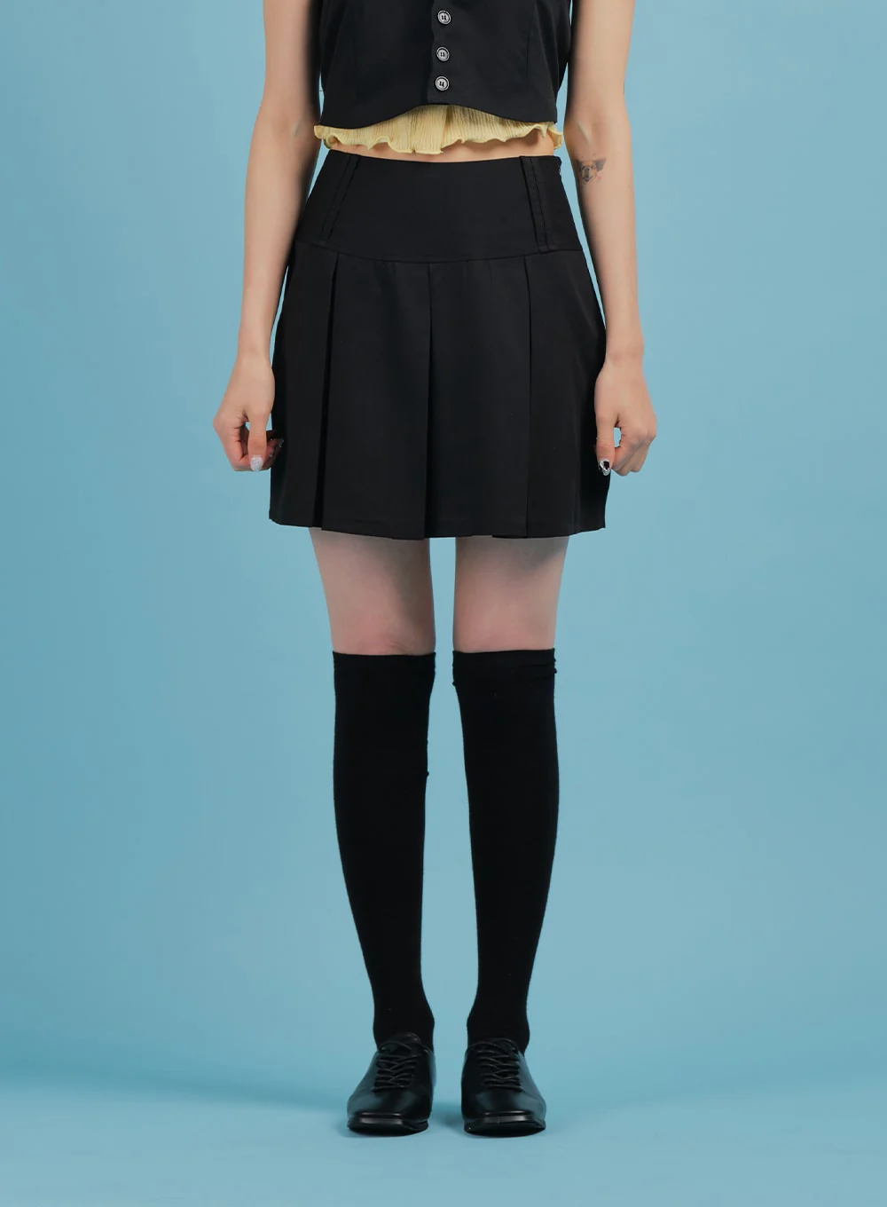 Basic Formal Pleated Mini Skirt BA27 - Image 15
