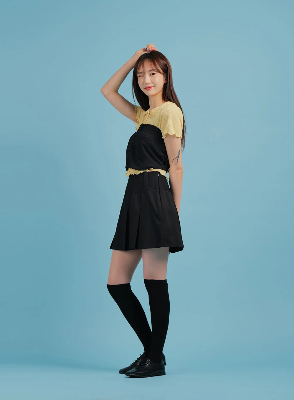Basic Formal Pleated Mini Skirt BA27 - Image 6