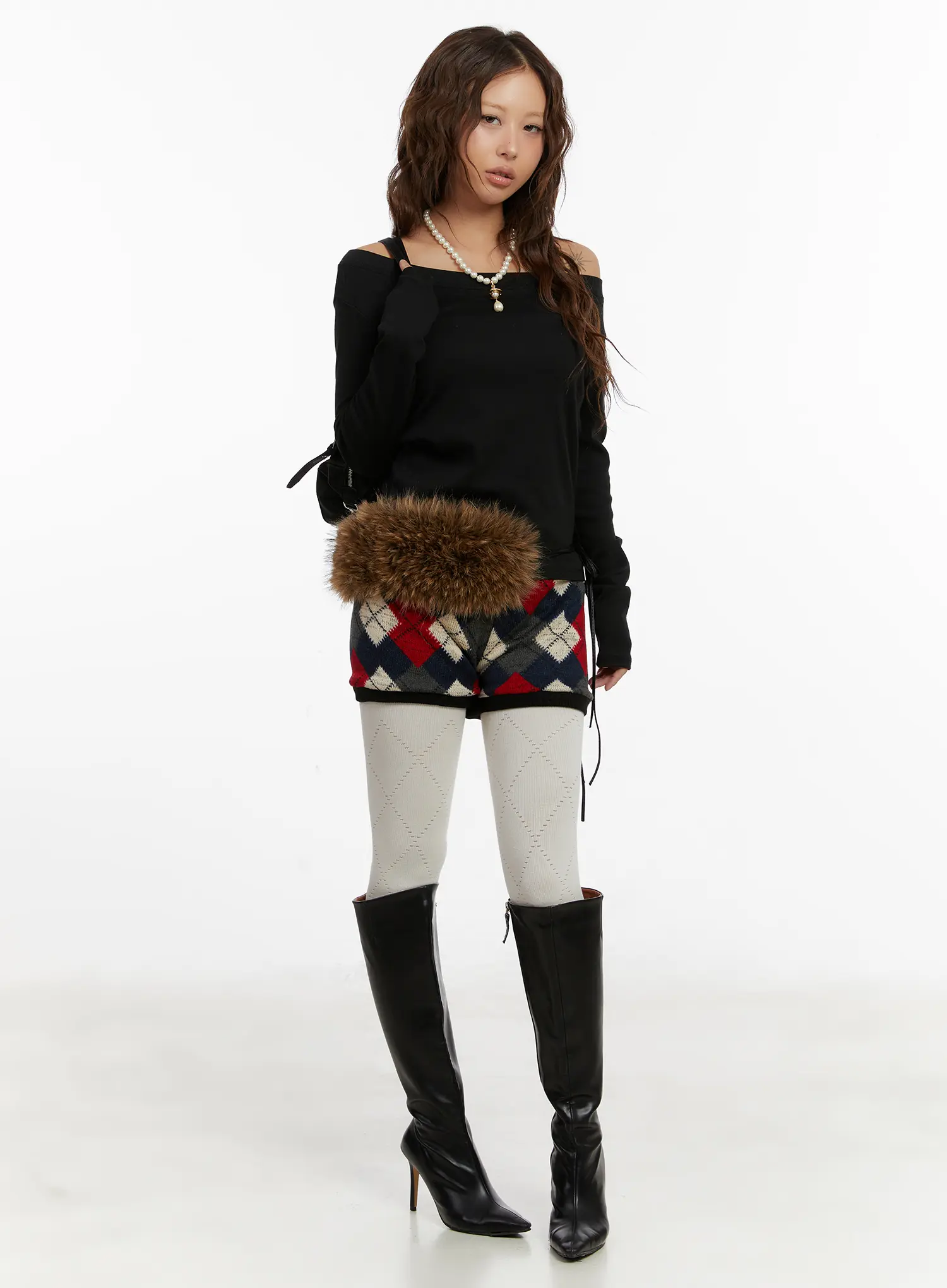 Basic Off-Shoulder Long Sleeve Top CD512 - Image 3