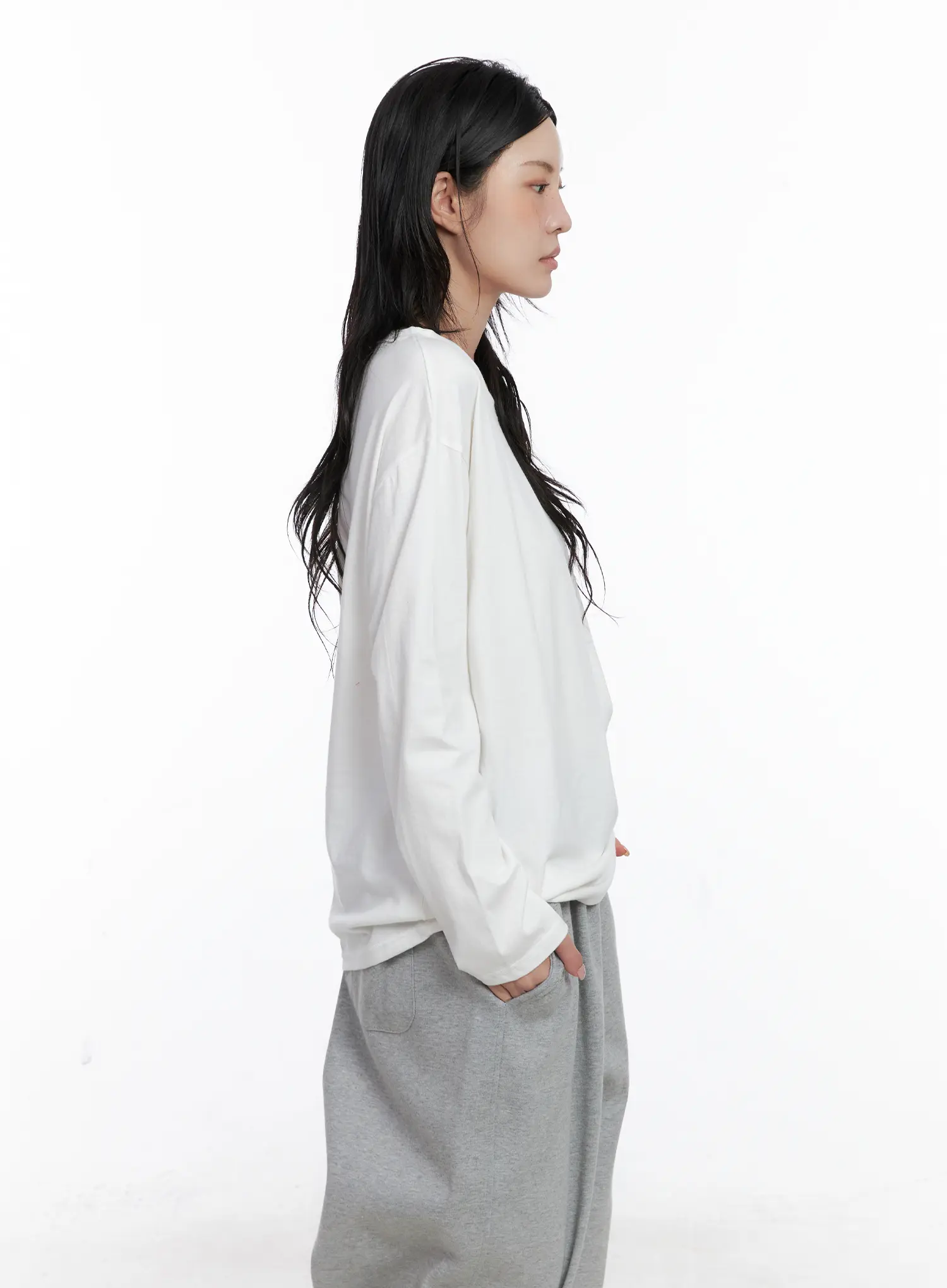 Basic Oversized Long Sleeve Tee CS529 - Image 6