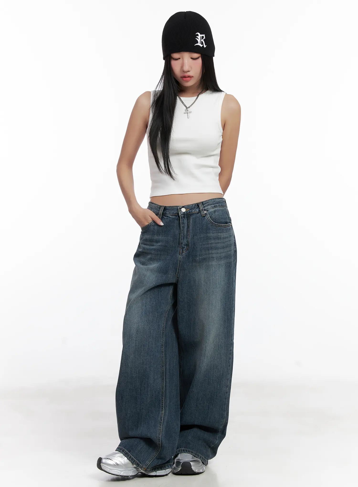 Basic Ribbed Crop Tank Top CN528 - Image 4