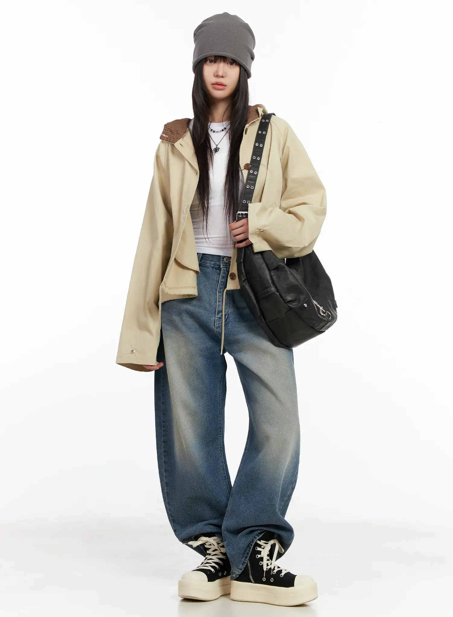 Basic Round Neck Crop Long Sleeve Tee CM512 - Image 8