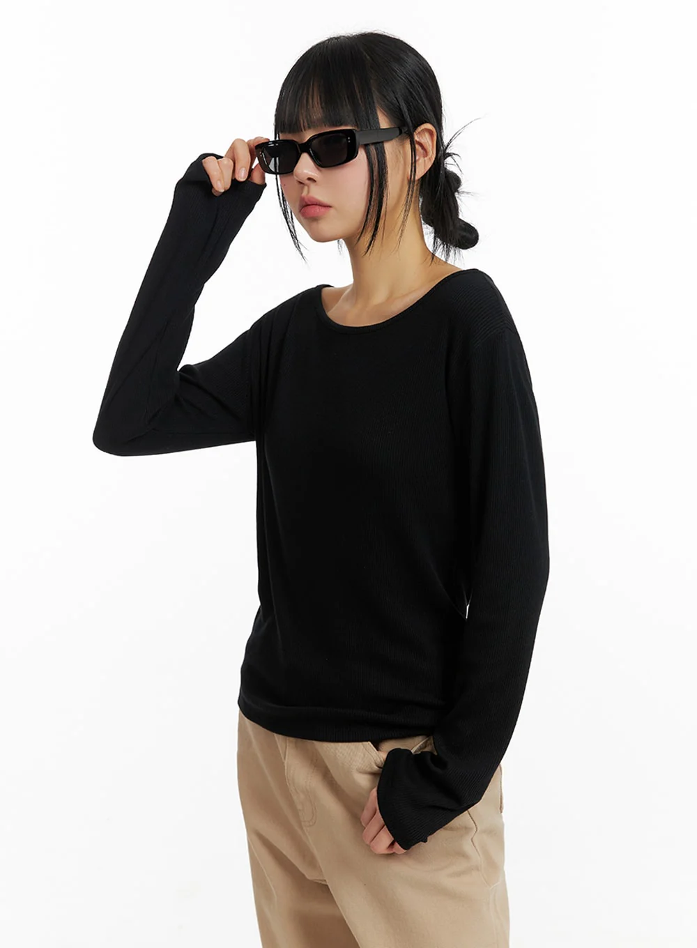 Basic Round Neck Long Sleeve IM414 - Image 3
