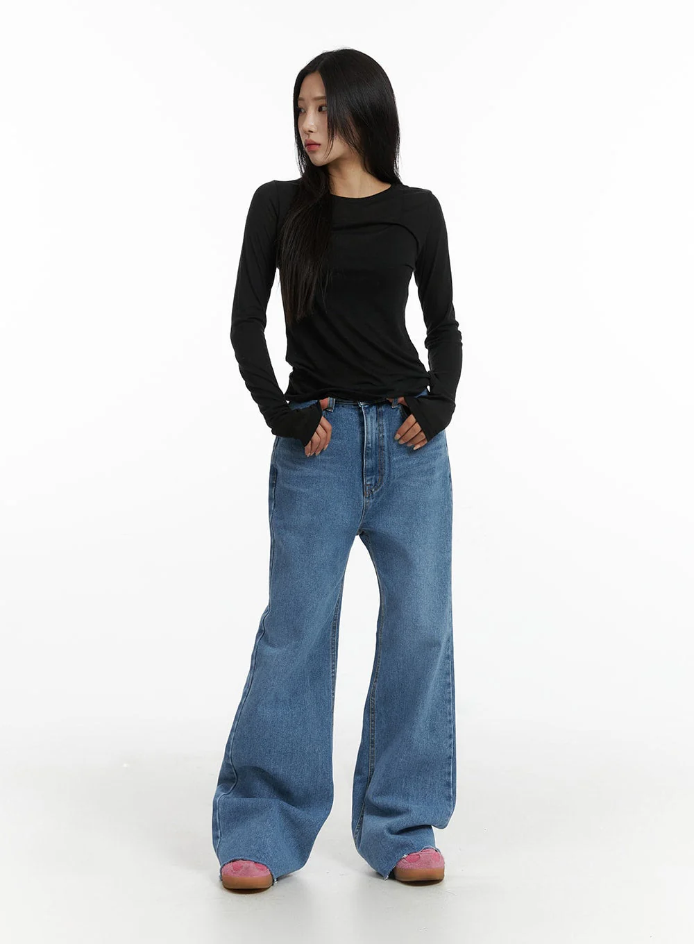 Basic Round Neck Slim Fit Top CJ431 - Image 2