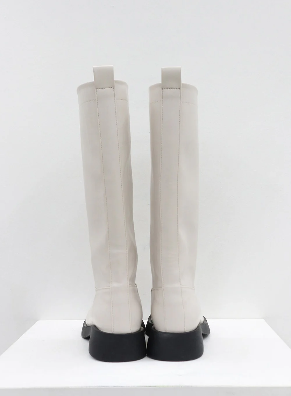 Basic Round Toe Wide Long Boots OS19 - Image 13