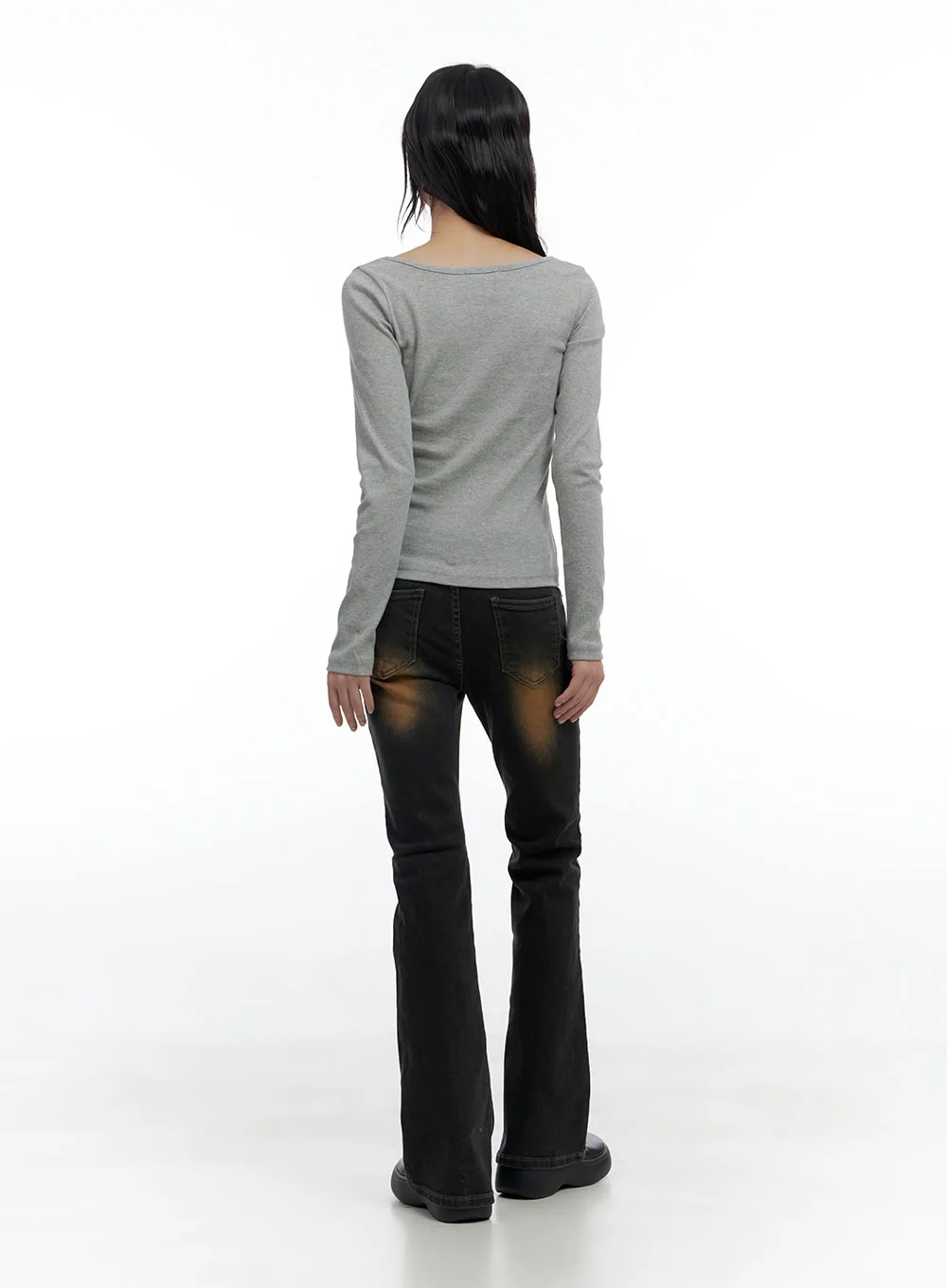 Basic Slim Fit U Neck T-Shirt CS420 - Image 5