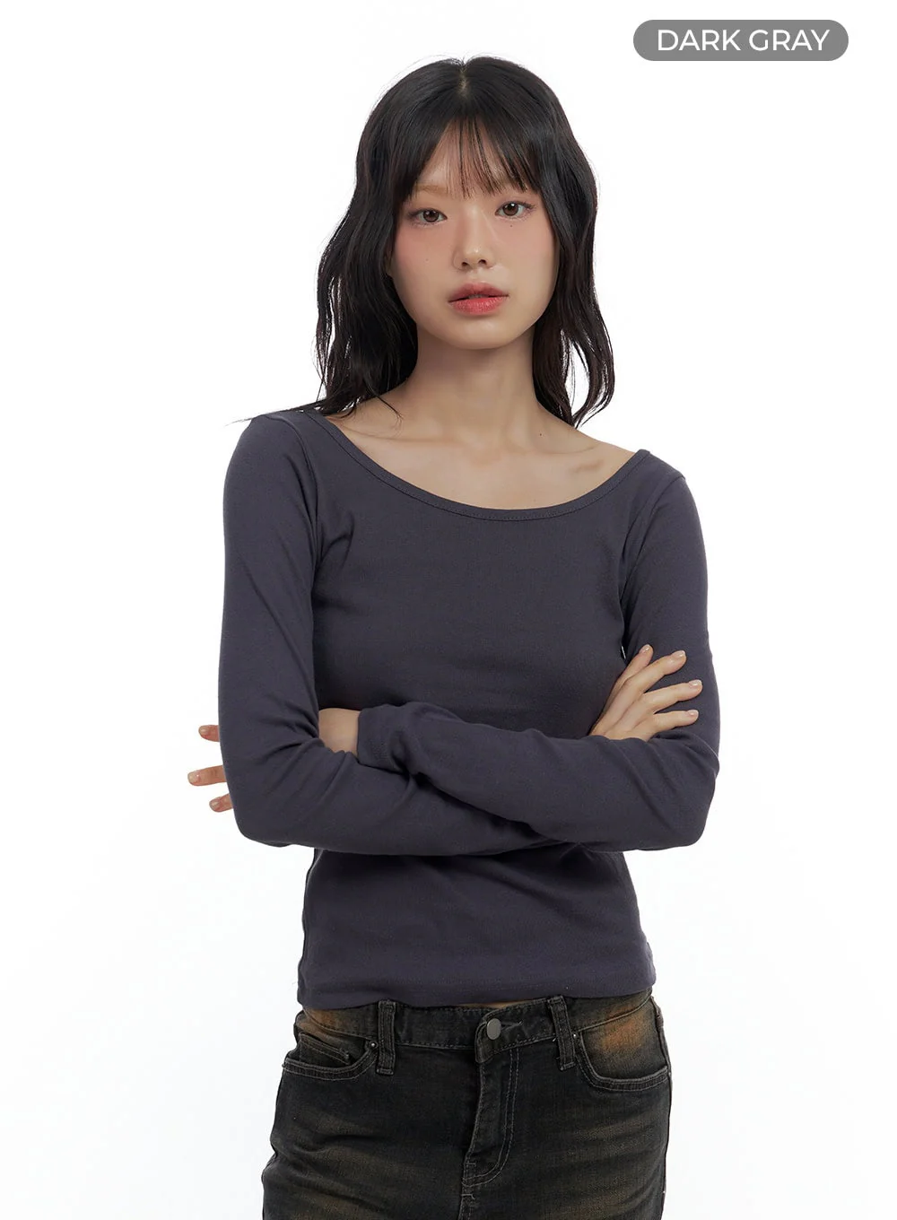 Basic Slim Fit U Neck T-Shirt CS420 - Image 7