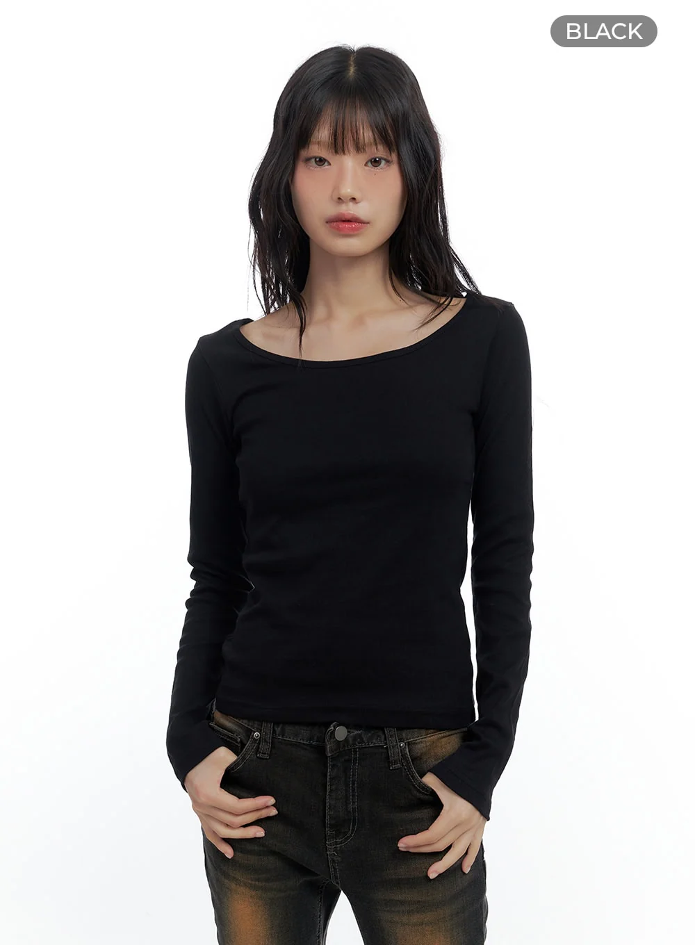 Basic Slim Fit U Neck T-Shirt CS420 - Image 8