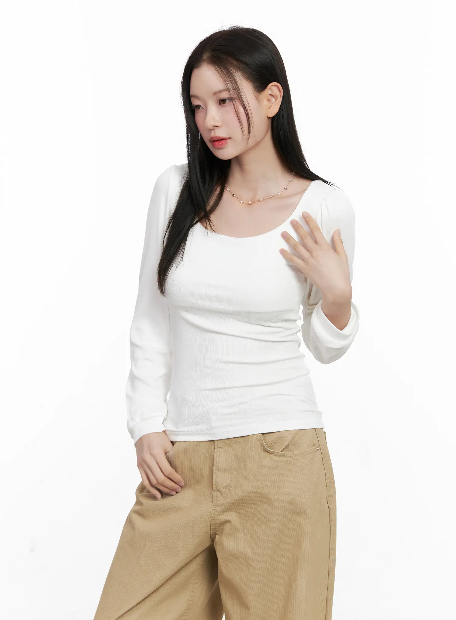 Basic Square Neck Long Sleeve CO531 - Image 6