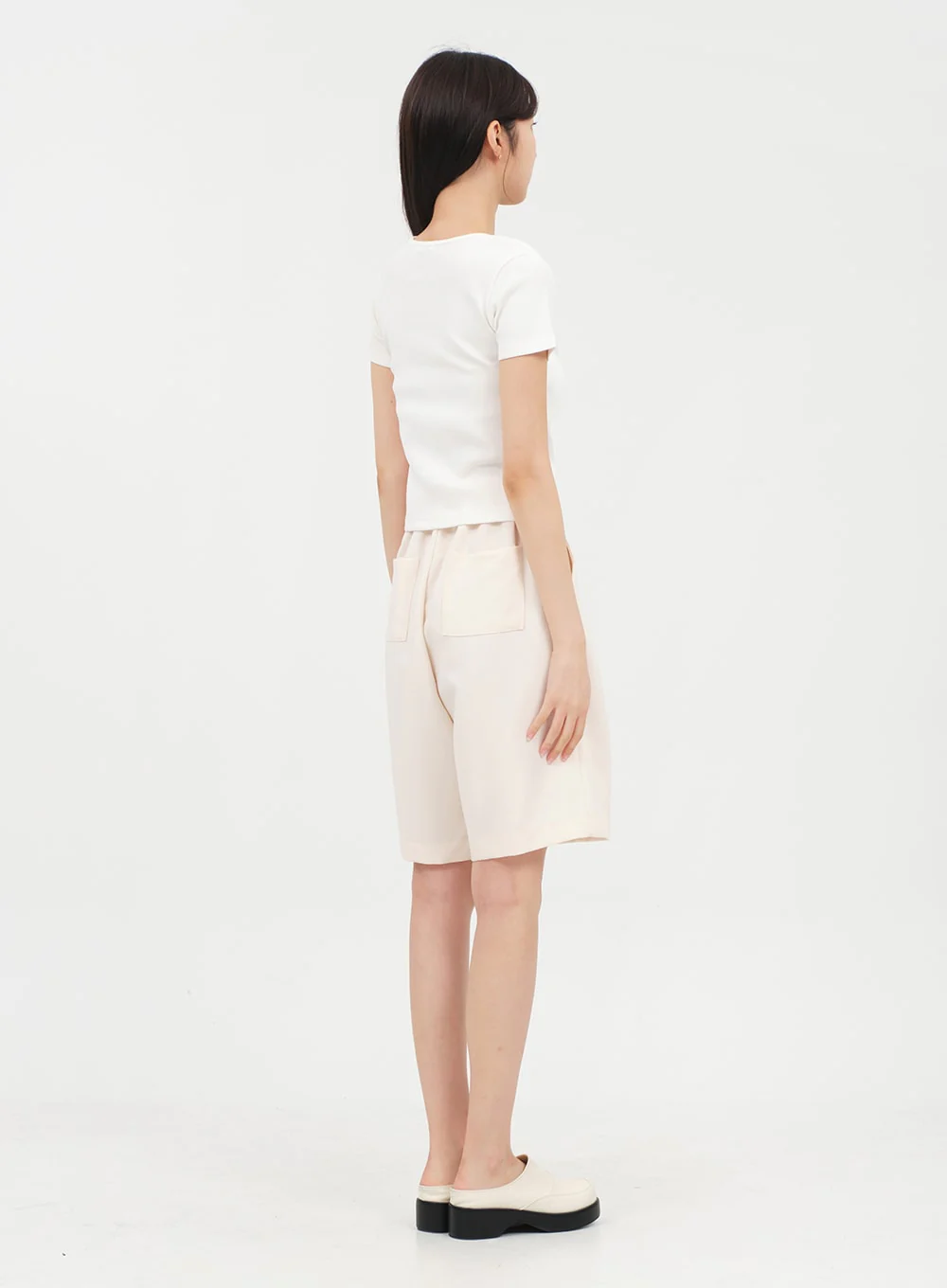 Basic Square Neck T-shirt OA13 - Image 13