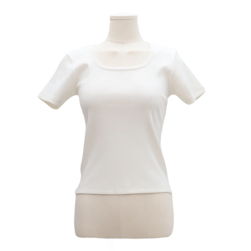 Basic Square Neck T-shirt OA13 - Image 15