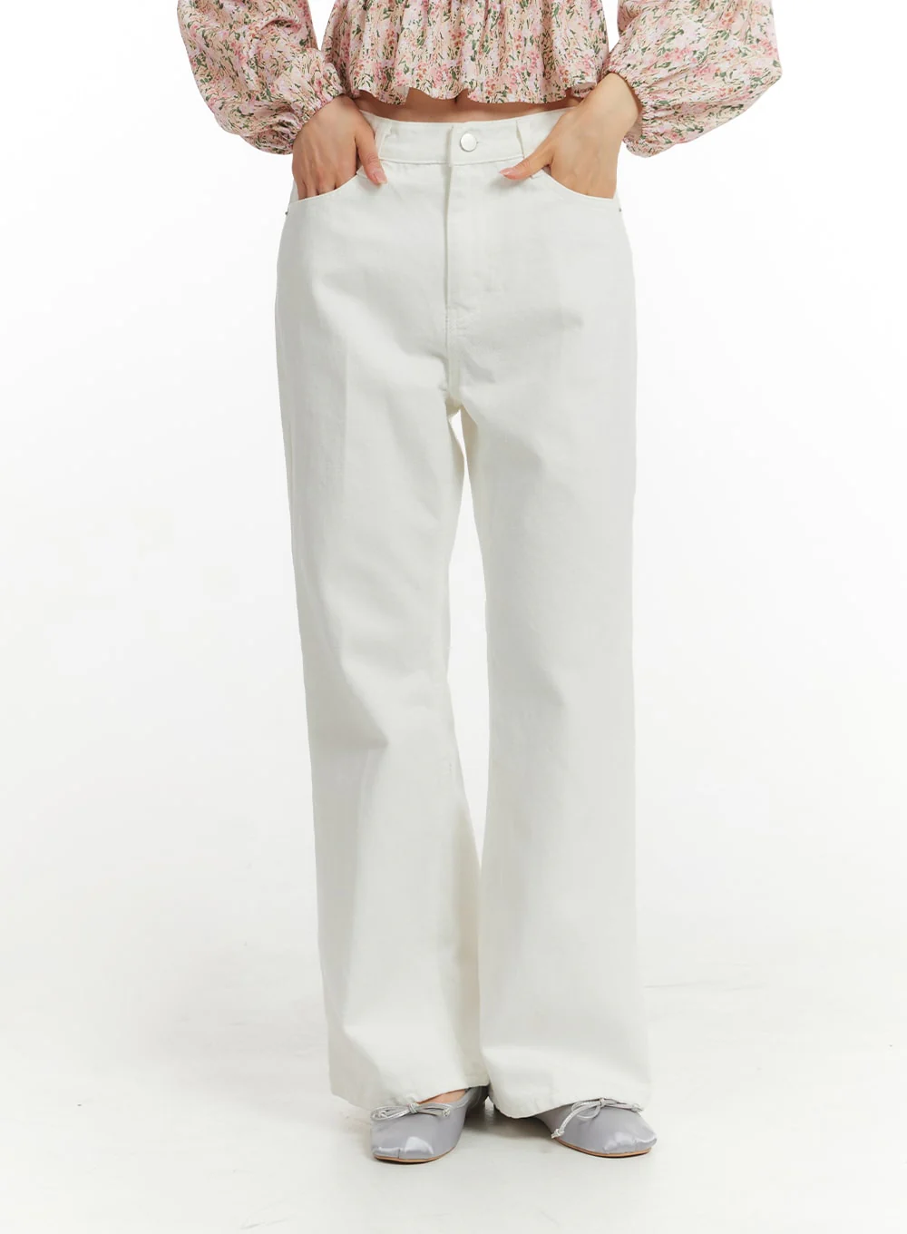 Basic Straight Leg Bootcut Pants OM405 - Image 2