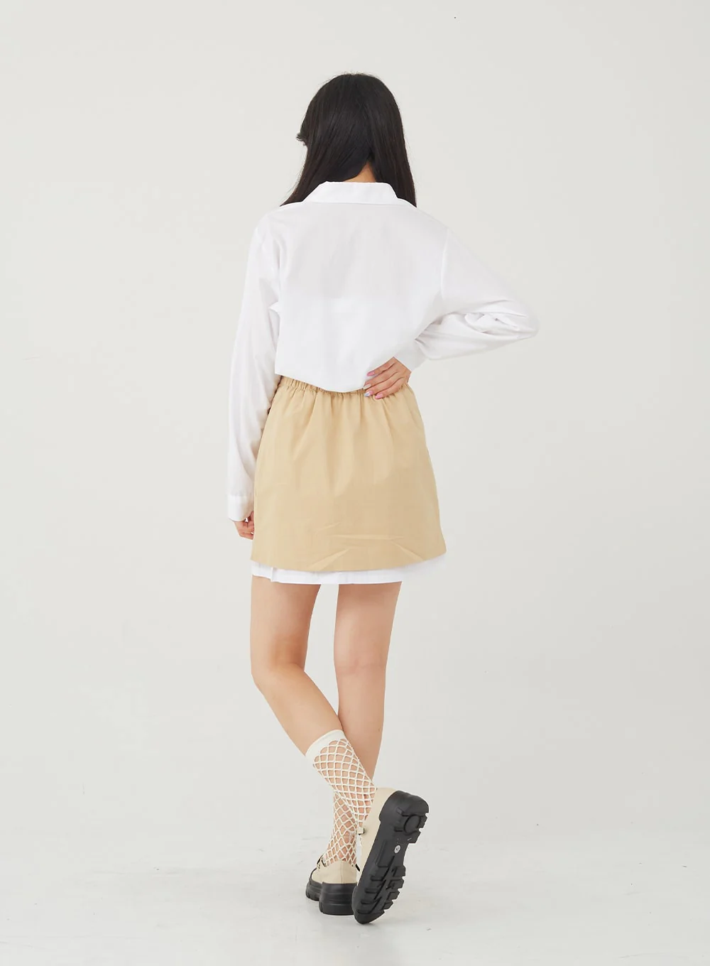 Basic Tone Down Color Crop Shirt BG23 - Image 21