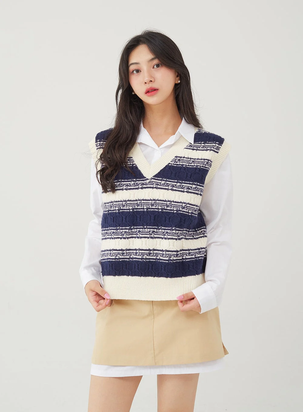 Basic Tone Down Color Crop Shirt BG23 - Image 23