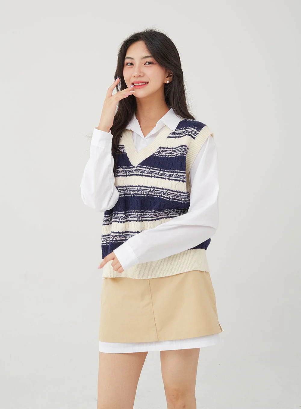Basic Tone Down Color Crop Shirt BG23 - Image 24