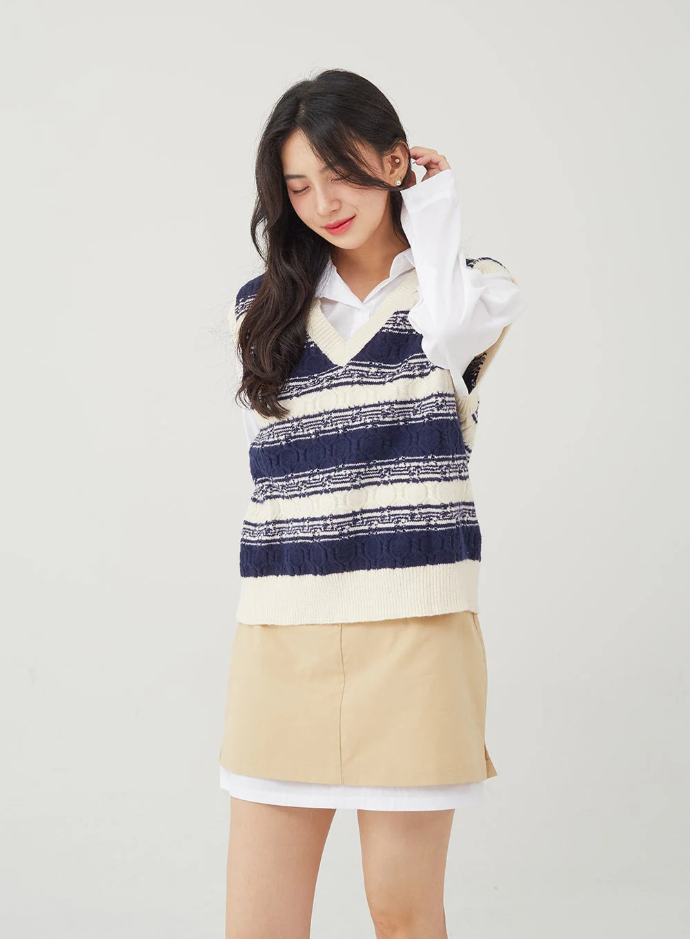 Basic Tone Down Color Crop Shirt BG23 - Image 25