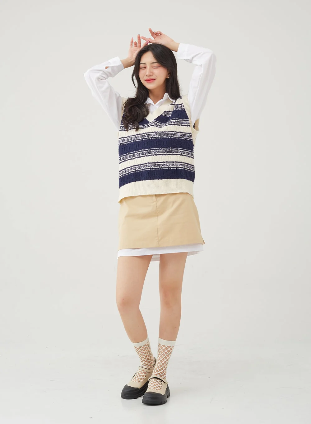 Basic Tone Down Color Crop Shirt BG23 - Image 27