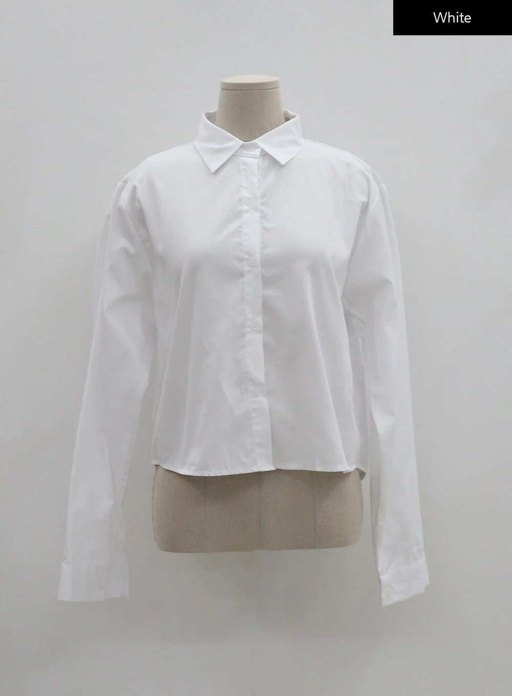 Basic Tone Down Color Crop Shirt BG23 - Image 33