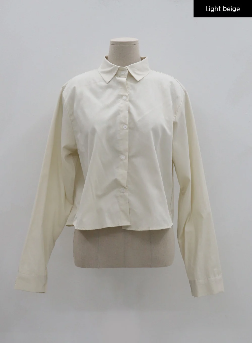 Basic Tone Down Color Crop Shirt BG23 - Image 34