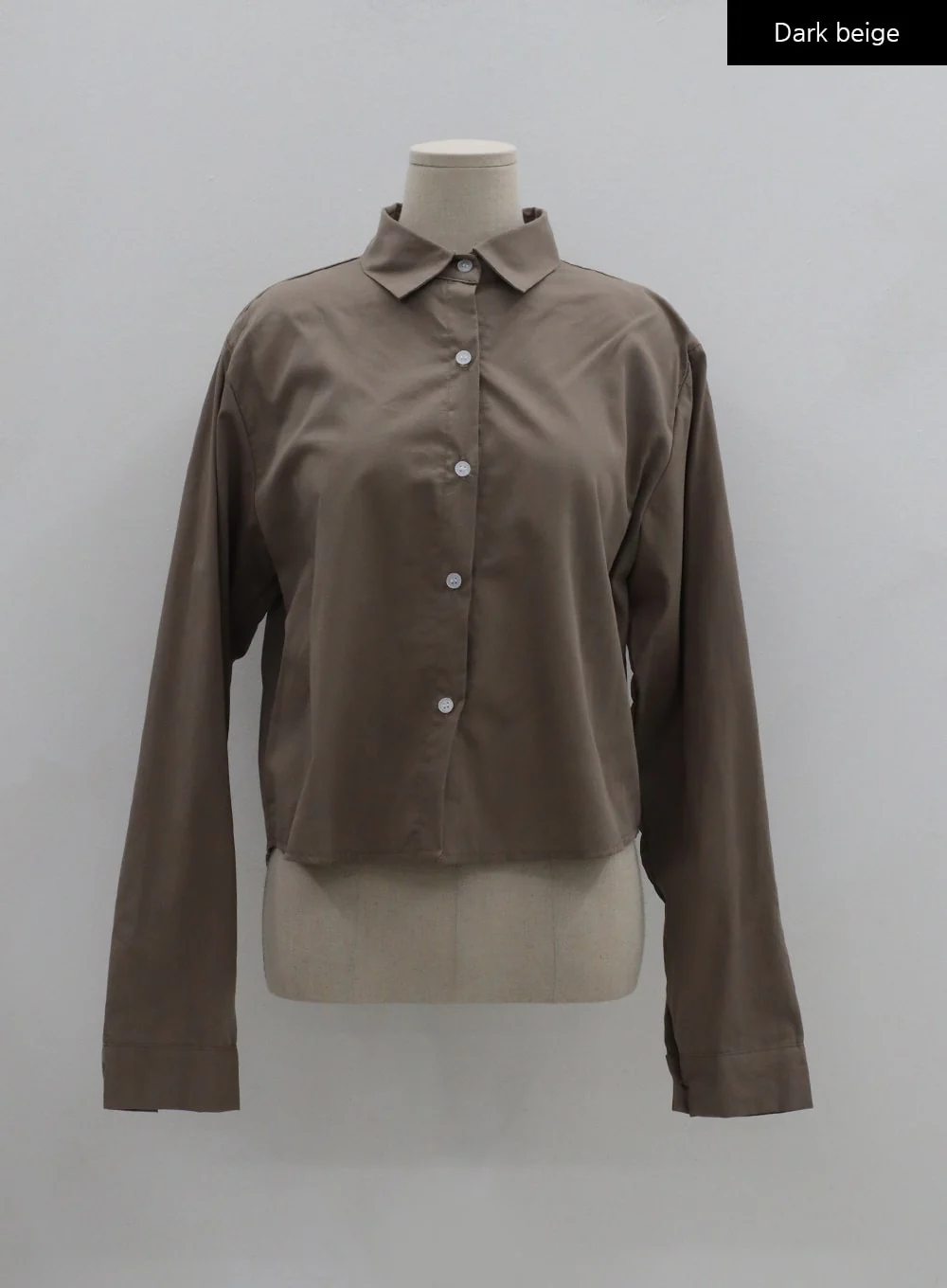 Basic Tone Down Color Crop Shirt BG23 - Image 36