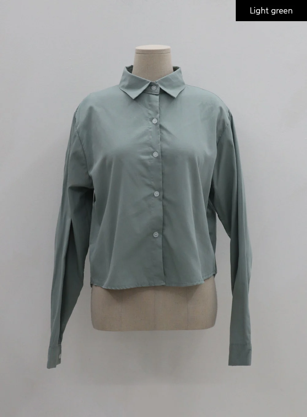 Basic Tone Down Color Crop Shirt BG23 - Image 38