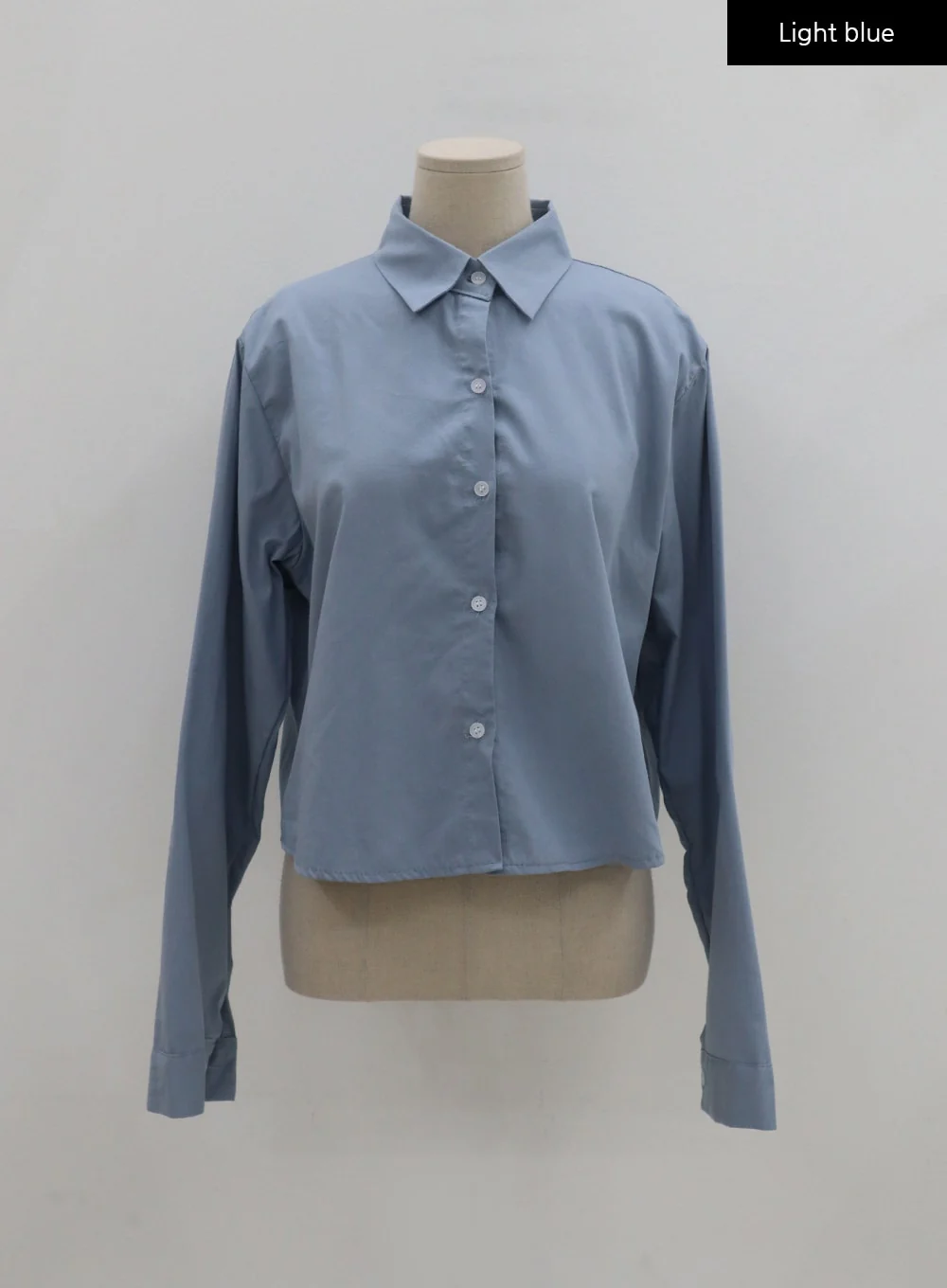 Basic Tone Down Color Crop Shirt BG23 - Image 39