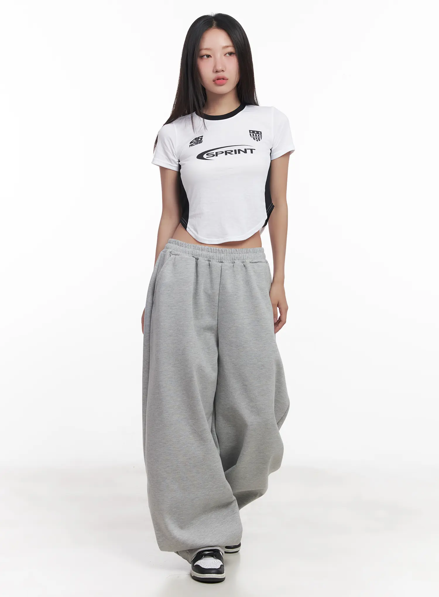 Basic Wide-Fit Sweatpants CU517 - Image 3